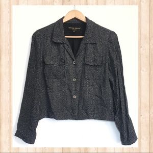 Donna Ricco vintage black and white blazer